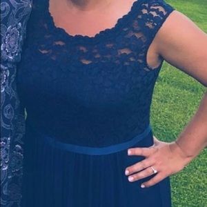 David’s Bridal Bridesmaids Dress Marine Size 16